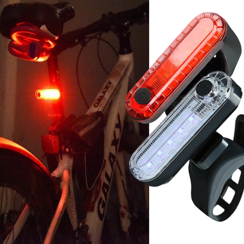 Bicycle Helmet - الدراجة الخلفية الذيل ضوء USB قابلة