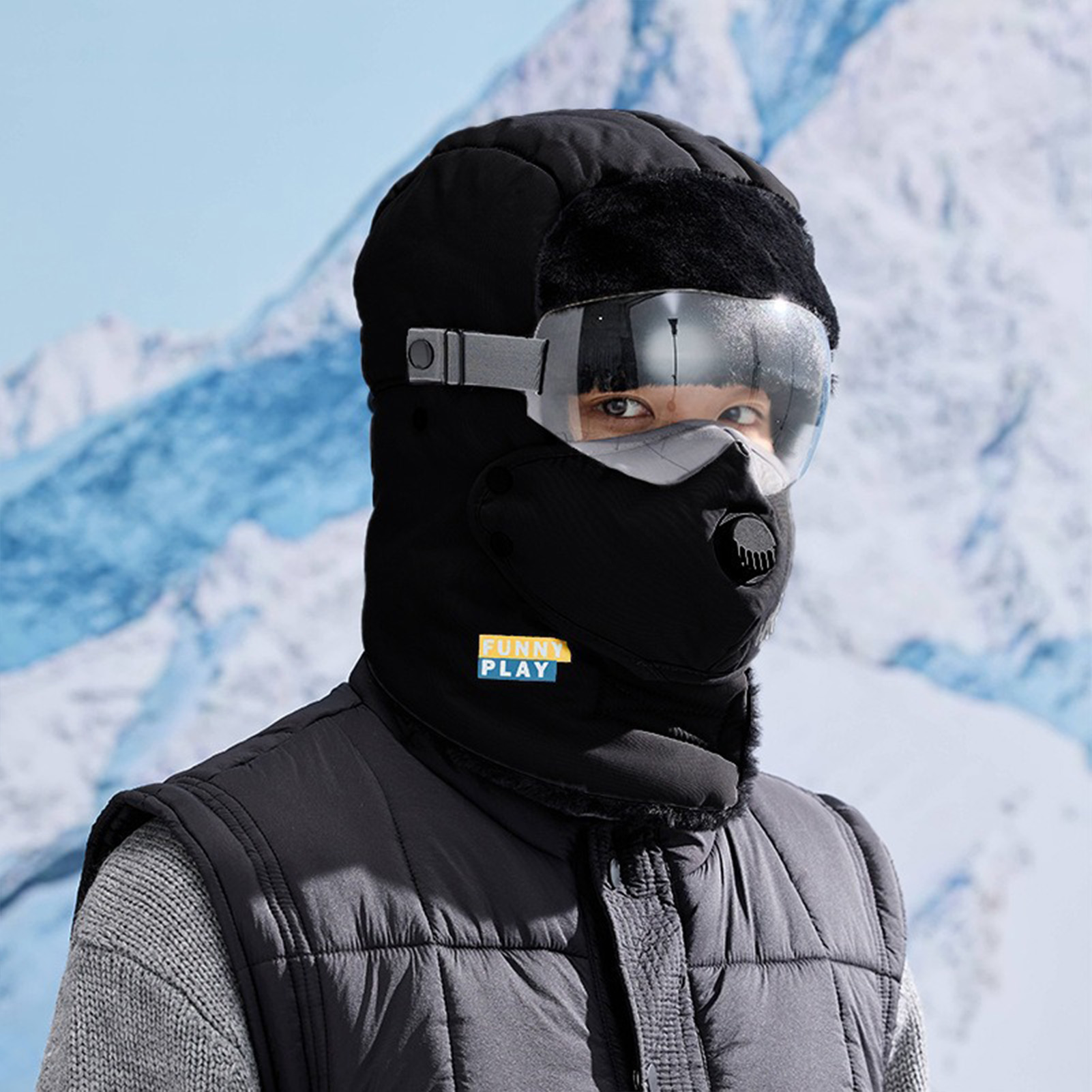 Cycling Gear Cold Weather - قبعة شتوية حرارية مبطنة بالصوف وسميكة